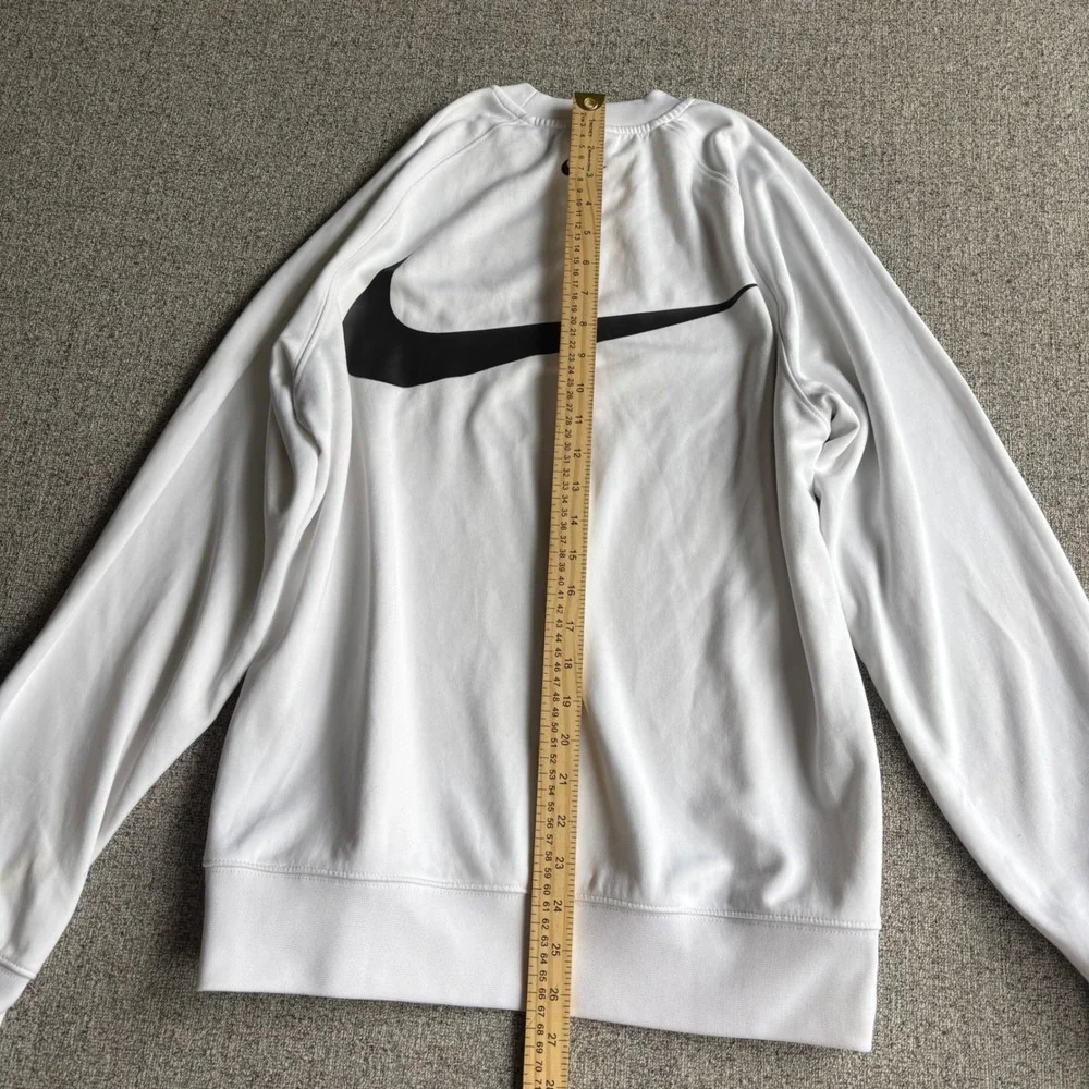 Nike Sweatshirt Mens Small Swoosh White Double Logo MCMLXXII Graphic Crewneck
